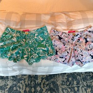 Lilly Pulitzer Colorful Patterned Shorts Set